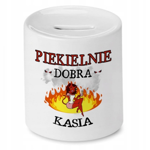 Skarbonka Dla Kasi na Urodziny Imieniny na Prezent z Nadrukiem ze Zdjęciem
