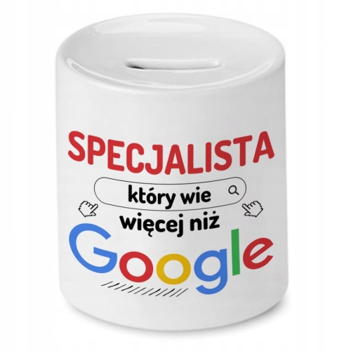 Skarbonka Dla Specjalisty na Urodziny na Prezent z Nadrukiem ze Zdjęciem