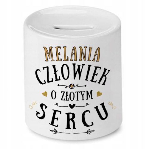Skarbonka Dla Melanii na Urodziny Idealny Prezent z Nadrukiem ze Zdjęciem