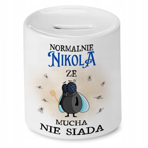 Skarbonka Dla Nikoli na Urodziny Idealny Prezent z Nadrukiem ze Zdjęciem