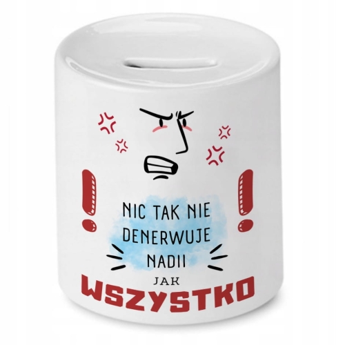 Skarbonka Dla Nadii na Urodziny Idealny Prezent z Nadrukiem ze Zdjęciem