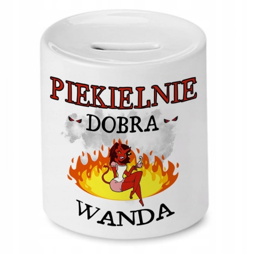 Skarbonka Dla Wandy na Urodziny Idealny Prezent z Nadrukiem ze Zdjęciem