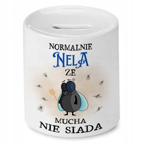 Skarbonka Dla Neli na Urodziny na Prezent z Nadrukiem ze Zdjęciem