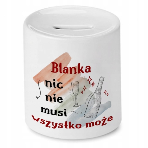 Skarbonka Dla Blanki na Urodziny na Prezent z Nadrukiem ze Zdjęciem