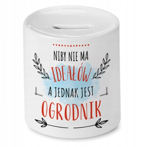 Skarbonka Dla Ogrodnika na Urodziny na Prezent z Nadrukiem ze Zdjęciem