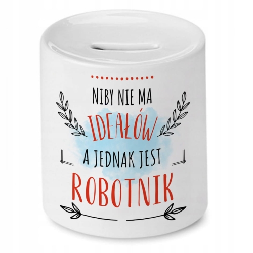 Skarbonka Dla Robotnika na Urodziny na Prezent z Nadrukiem ze Zdjęciem