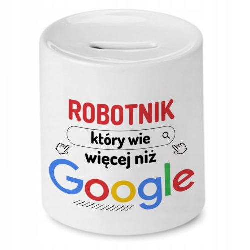 Skarbonka Dla Robotnika na Urodziny na Prezent z Nadrukiem ze Zdjęciem