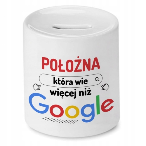 Skarbonka Dla Położnej na Urodziny na Prezent z Nadrukiem ze Zdjęciem