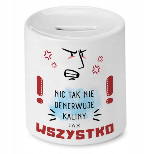 Skarbonka Dla Kaliny na Urodziny Imieniny Prezent z Nadrukiem ze Zdjęciem