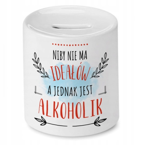Skarbonka Dla Alkoholika na Urodziny na Prezent z Nadrukiem ze Zdjęciem
