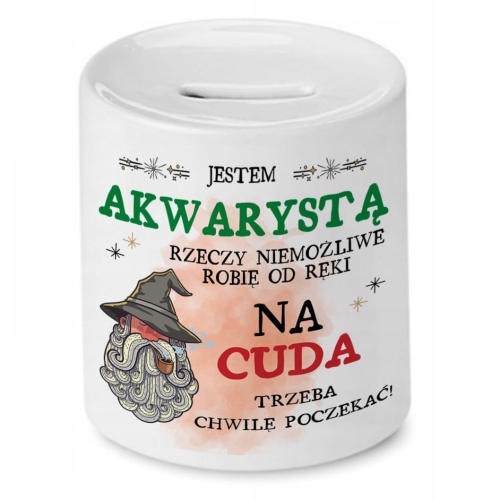 Skarbonka Dla Akwarysty na Urodziny Prezent z Nadrukiem ze Zdjęciem