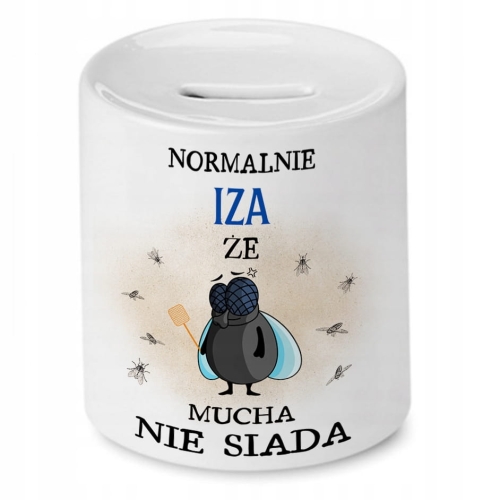 Skarbonka Dla Izy Izabelli Urodziny na Prezent z Nadrukiem ze Zdjęciem