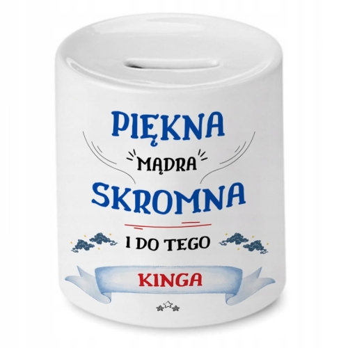 Skarbonka Dla Kingi na Urodziny na Prezent z Nadrukiem ze Zdjęciem