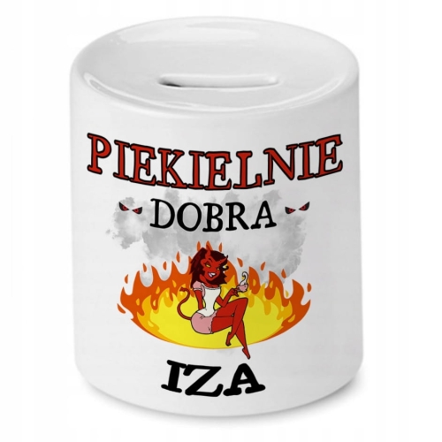 Skarbonka Dla Izy Izabelli Urodziny na Prezent z Nadrukiem ze Zdjęciem
