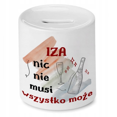 Skarbonka Dla Izy Izabelli Urodziny na Prezent z Nadrukiem ze Zdjęciem