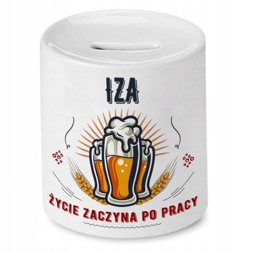 Skarbonka Dla Izy Izabelli Urodziny na Prezent z Nadrukiem ze Zdjęciem