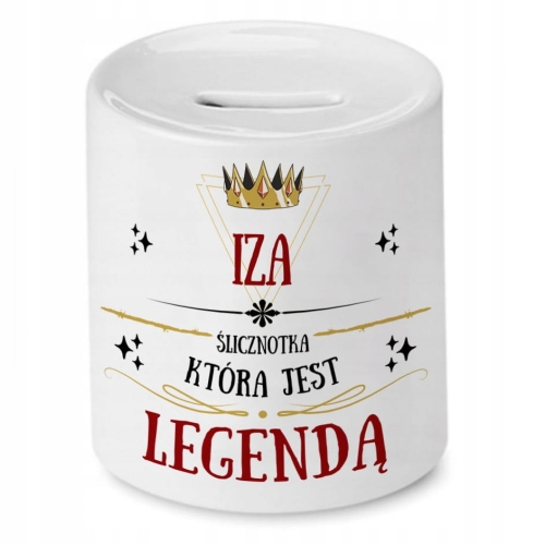 Skarbonka Dla Izy Izabelli Urodziny na Prezent z Nadrukiem ze Zdjęciem