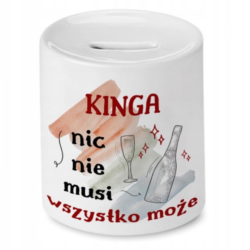 Skarbonka Dla Kingi na Urodziny na Prezent z Nadrukiem ze Zdjęciem