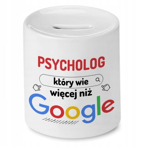 Skarbonka Dla Psychologa na Urodziny Prezent z Nadrukiem ze Zdjęciem
