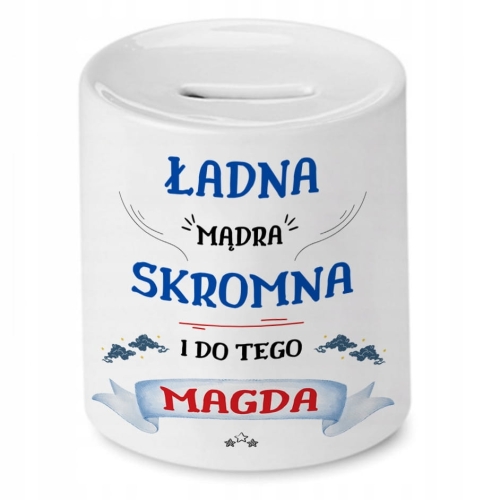 Skarbonka Dla Magdy na Urodziny na Prezent z Nadrukiem ze Zdjęciem