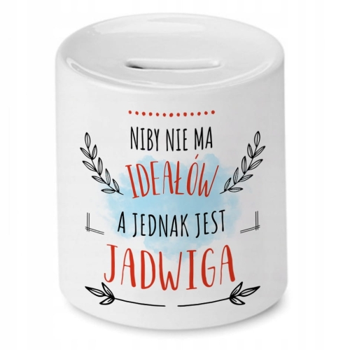 Skarbonka Dla Jadwigi na Urodziny Imieniny Prezent z Nadrukiem ze Zdjęciem