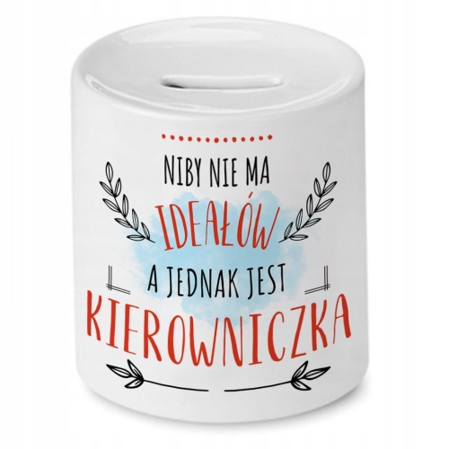 Skarbonka Dla Kierowniczki na Urodziny na Prezent z Nadrukiem ze Zdjęciem