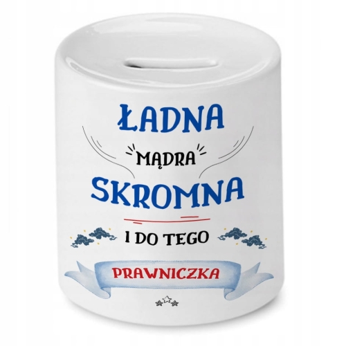 Skarbonka Dla Prawniczki na Urodziny Prezent z Nadrukiem ze Zdjęciem