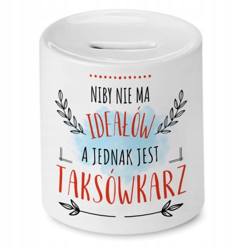 Skarbonka Dla Taksówkarza na Urodziny na Prezent z Nadrukiem ze Zdjęciem