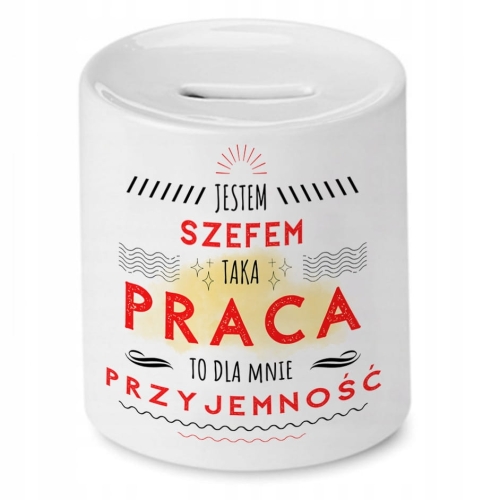 Skarbonka Dla Szefa na Urodziny Imieniny Prezent z Nadrukiem ze Zdjęciem