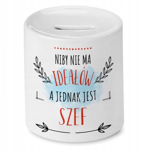 Skarbonka Dla Szefa na Urodziny Imieniny Prezent z Nadrukiem ze Zdjęciem