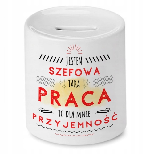Skarbonka Dla Szefowej na Urodziny na Prezent z Nadrukiem ze Zdjęciem