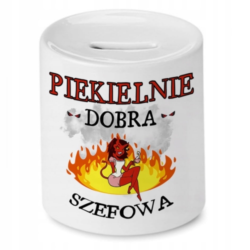 Skarbonka Dla Szefowej na Urodziny na Prezent z Nadrukiem ze Zdjęciem