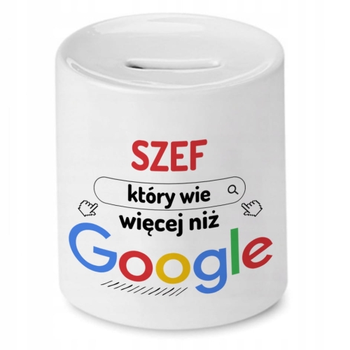 Skarbonka Dla Szefa na Urodziny Imieniny Prezent z Nadrukiem ze Zdjęciem
