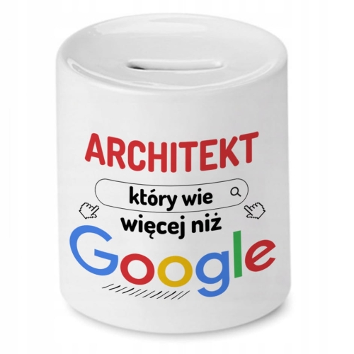 Skarbonka Dla Architekta na Urodziny na Prezent z Nadrukiem ze Zdjęciem