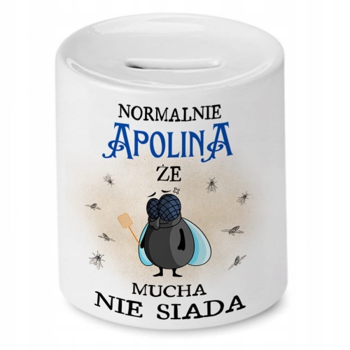 Skarbonka Dla Apoliny Urodziny Idealny Prezent z Nadrukiem ze Zdjęciem
