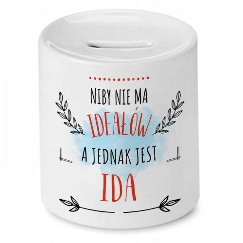 Skarbonka Dla Idy Urodziny Idealny Prezent z Nadrukiem ze Zdjęciem