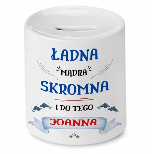 Skarbonka Dla Joanny Asi Urodziny Idealny Prezent z Nadrukiem ze Zdjęciem