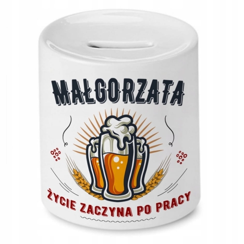 Skarbonka Dla Małgorzaty Urodziny Idealny Prezent z Nadrukiem ze Zdjęciem