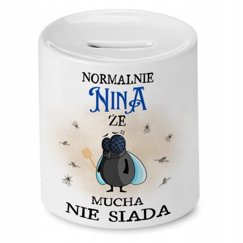 Skarbonka Dla Niny Urodziny Idealny Prezent z Nadrukiem ze Zdjęciem