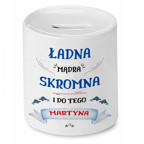 Skarbonka Dla Martyny Urodziny Idealny Prezent z Nadrukiem ze Zdjęciem