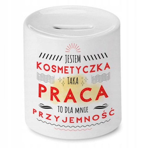 Skarbonka Dla Kosmetyczki na Imieniny Prezent z Nadrukiem ze Zdjęciem