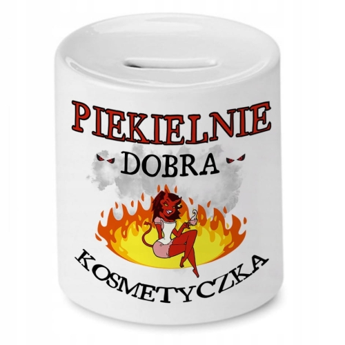 Skarbonka Dla Kosmetyczki na Imieniny Prezent z Nadrukiem ze Zdjęciem