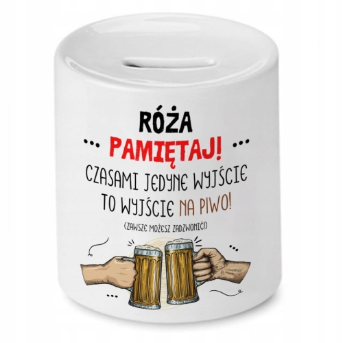 Skarbonka Dla Róży Idealny Urodziny Prezent z Nadrukiem ze Zdjęciem