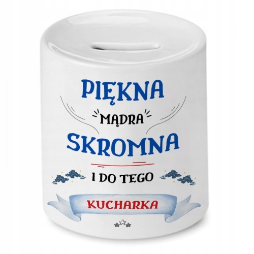 Skarbonka Dla Kucharki na Imieniny Prezent z Nadrukiem ze Zdjęciem