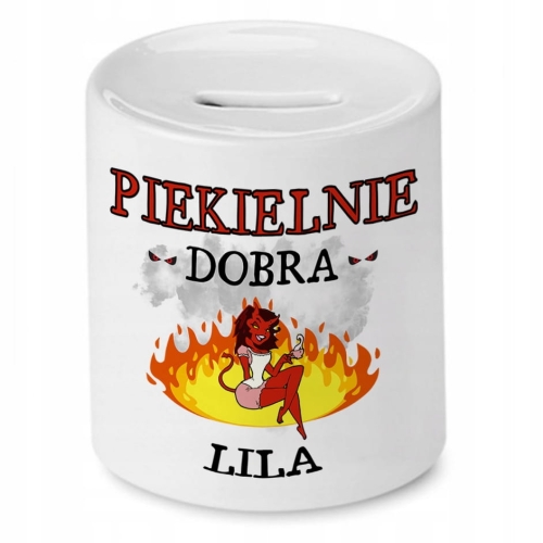 Skarbonka Dla Lilii Idealny Imieniny Prezent z Nadrukiem ze Zdjęciem