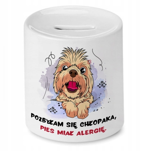 Skarbonka Z Pieskiem Piesek Psiak na Prezent z Nadrukiem ze Zdjęciem