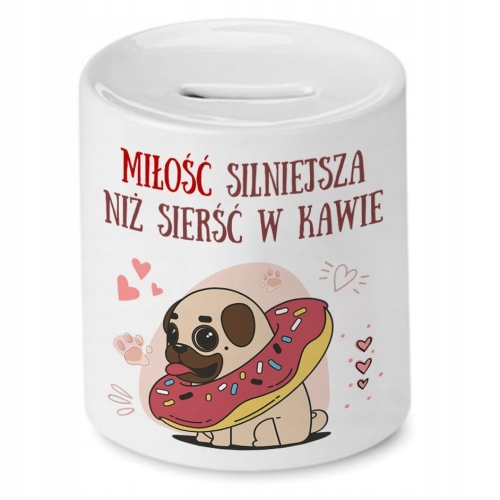 Skarbonka Z Pieskiem Piesek Psiak na Prezent z Nadrukiem ze Zdjęciem