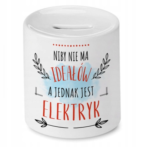 Skarbonka Dla Elektryka Idealny Imieniny Prezent z Nadrukiem ze Zdjęciem
