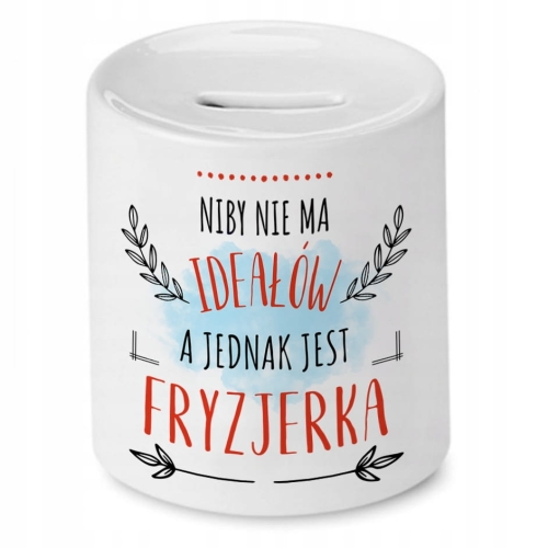 Skarbonka Dla Fryzjerki Idealny Imieniny Prezent z Nadrukiem ze Zdjęciem