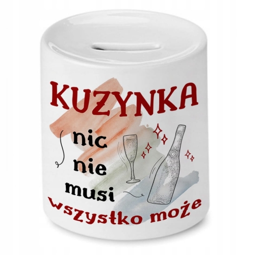 Skarbonka Dla Kuzynki na Urodziny na Prezent z Nadrukiem ze Zdjęciem